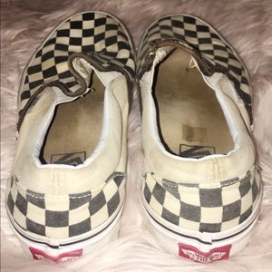 checkered slip on vans